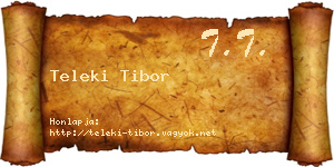 Teleki Tibor névjegykártya