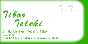 tibor teleki business card